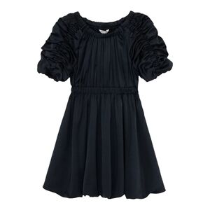 Habitual Black Mini Dress Pleated Ruched Casual